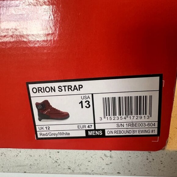 Patrick Ewing Athletics Men's  33 HI ORION Red Black White Basketball Shoe - Picture 8 of 8